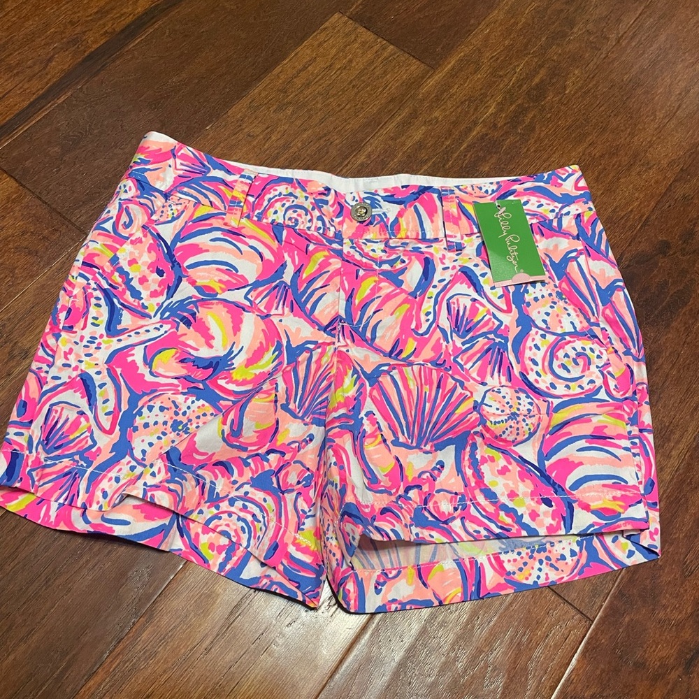 Lilly Pulitzer Callahan Shorts Seashell Print Size 6 NWT